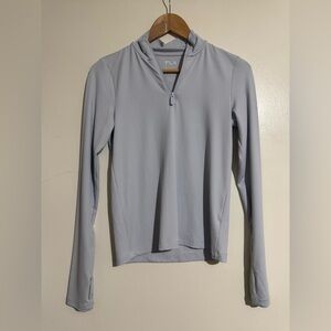 FLX light blue ribbed quarter zip athletic top Medium